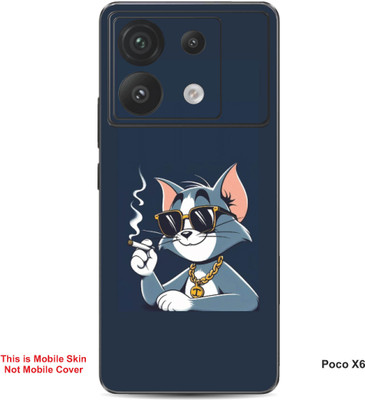 VYBE The Smart Choice Poco X6 Tom Embossed Mobile Skin(Dark Blue Grey A3)
