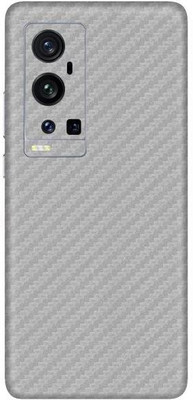 Vcare GadGets Vivo X60 Pro Plus Mobile Skin(Fiber Carbon Silver)