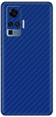 Vcare GadGets Vivo X50 Pro Mobile Skin(Fiber Carbon Blue)