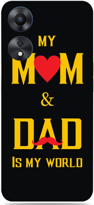 SkinoMania OPPO A78 5G Mobile Skin(Multicolor My-Mom-And-Dad-Is-My-World)
