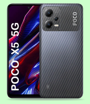 WeCre8 Skin's Xiaomi Poco X5 5G Mobile Skin(Transparent Carbon Fiber Mobile Skin)