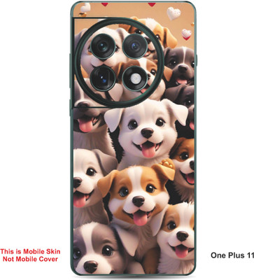 VYBE The Smart Choice One Plus 11 Dog Embossed Mobile Skin(Desert Sand 32)