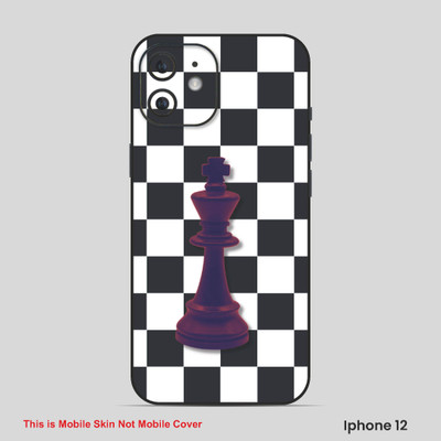 VYBE The Smart Choice iPhone 12 Pattern Mobile Skin(White,Charcoal Purple 2)