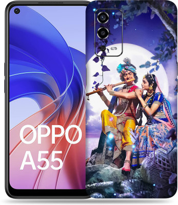 SkinoMania Oppo-A55 Mobile Skin(Multicolour Blue Rk)