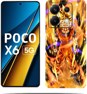 BugguSkin POCO X6 5G Mobile Skin(Ultra Super Orange With Sunset Skin With HiighQuality MatteFinish_thanks)