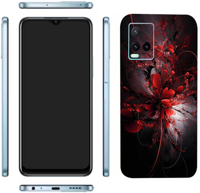 Pochanki Vivo Y33t Mobile Skin(Red Flower Skin With High Matte Finish)