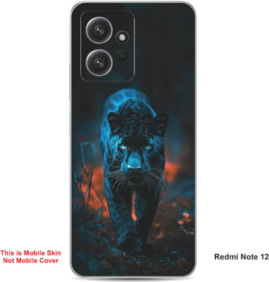 VYBE The Smart Choice Redmi Note 12 Black Panther Mobile Skin(Bluish Cyan 21)