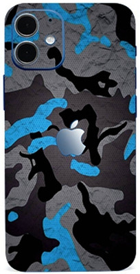 AsSkin Apple iPhone 12 Mobile Skin(Military Blue Camo Skin With High Matte Finish)