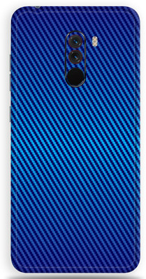 TJ CREATION POCO F1 Mobile Skin(Ultra Super Blue Carbon Fiber Skin With High Matte Finish., Mobile Skin (Back+Side+Camera))