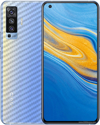 candeal mart vivo X50 5G carbon fiber 3D back skin / sticker wrap / Protective film Mobile Skin(Transparent)