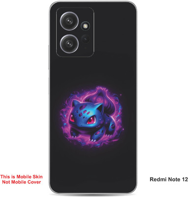 VYBE The Smart Choice Redmi Note 12 Bulbasaur Pokemon Embossed Mobile Skin(Warm Purple A1)