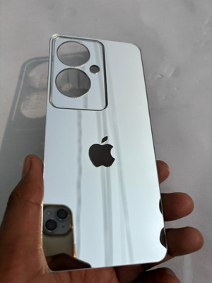 TWROP OPPO F25 PRO 5G ACRYLIC MIRROR APPLE LOGO Mobile Skin(Silver)