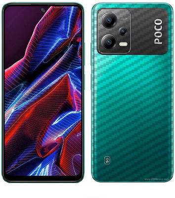 candeal mart Compatible For Xiaomi Poco X5 5G Back skin sticker /Vinyl wrap / Protective film Mobile Skin(Carbon Fiber 3D ,Transparent)