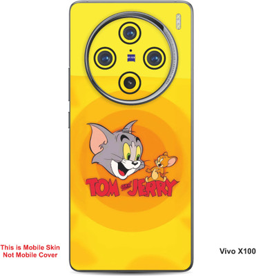 VYBE The Smart Choice Vivo X100 Tom & Jerry Embossed Mobile Skin(Carrot Orange B17)