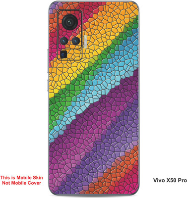 VYBE The Smart Choice Vivo X50 Pro Art Embossed Mobile Skin(Light Eggplant 9)