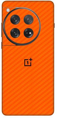 Vcare GadGets Fiber Carbon Orange OnePlus 12 5G With Logo Mobile Skin(Fiber Carbon Orange)