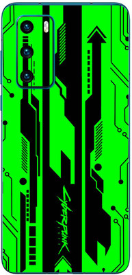 FCS Huawei P40 4G Printed Back skin Mobile Skin(Cyber Punk Green)