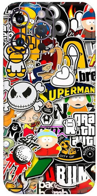 Yuckquee iPhone 14 Pro Max Mobile Skin for Back & Camera Protective - D175 Mobile Skin(Wooden-175)