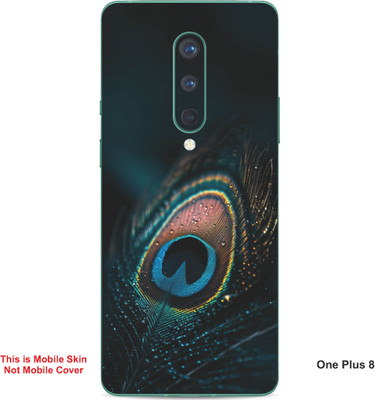 VYBE The Smart Choice One Plus 8 Peacock Embossed Mobile Skin(Nile Blue 23)