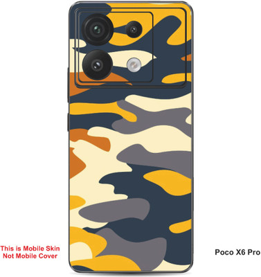 VYBE The Smart Choice Poco X6 Pro Camouflage Embossed Mobile Skin(Egg White 1)