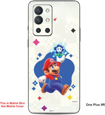 VYBE The Smart Choice One Plus 9R Super Mario Embossed Mobile Skin(Mid Blue 21)