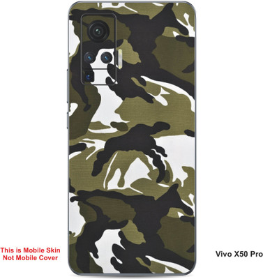 VYBE The Smart Choice Vivo X50 Pro Art Embossed Mobile Skin(Green Brown 9)