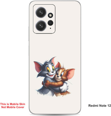 VYBE The Smart Choice Redmi Note 12 Tom & Jerry Embossed Mobile Skin(Soft Peach A1)