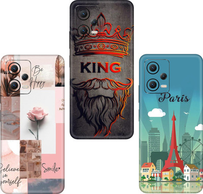 wrap craft POCO X5 PRO 5G(PACK OF 3)Camera&Back Protector Premium Vinyl Mobile Skin(Multicolor)