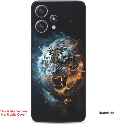 VYBE The Smart Choice Redmi 12 Tiger Embossed Mobile Skin(Congo Brow 7)