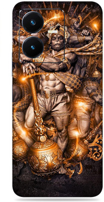 SkinoMania Vivo Y22 Mobile Skin(Multicolor Angry Hanuman)