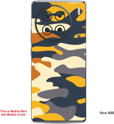 VYBE The Smart Choice Vivo X90 Camouflage Embossed Mobile Skin(Egg White 16)