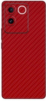 Vcare GadGets Vivo T2 Pro 5G Mobile Skin(Fiber Carbon Red)