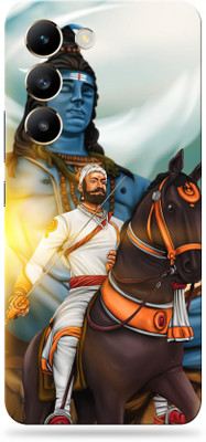 SkinoMania vivo t3 5g Ultra Premium Vinyl Mobile Skin (Multicolor) Mobile Skin(Har Har Mahadev)