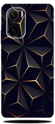 TJ CREATION mi 11 x pro, Black Abstract Shape, MI 11 X Pro Mobile Skin(Ultra Super Black Abstract Shape Skin With High Matte Finish.)