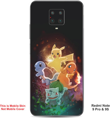 VYBE The Smart Choice Redmi Note 9S Pokemon Embossed Mobile Skin(Café Noir A1)