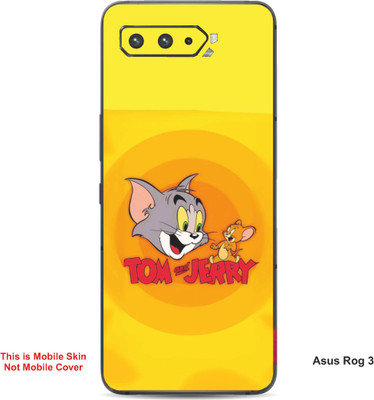 VYBE The Smart Choice Asus Rog 3 Tom & Jerry Embossed Mobile Skin(Carrot Orange A5)