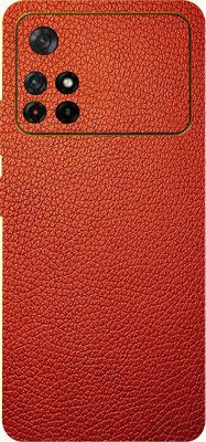 TJ CREATION Poco M4 Pro (5G ) Mobile Skin(Ultra Super Red Leather Skin With High Matte Finish.)