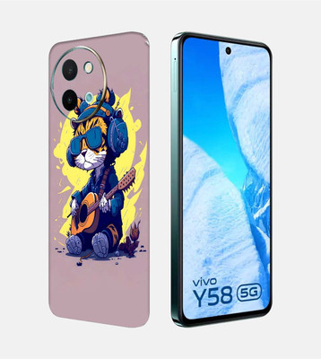 OggyBaba Vivo Y58 5g Mobile Skin(Gitaar Cat)