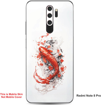 VYBE The Smart Choice Redmi Note 8 Pro Fish Embossed Mobile Skin(Pastel Orange 14)