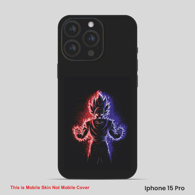 VYBE The Smart Choice iPhone 15 Pro Kakashi Embossed Mobile Skin(Macaw Blue, White 19)