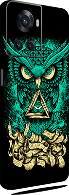 BUGGU OnePlus 10R 5G Mobile Skin(Ultra Super Angry Owl Skin With High Matte Finish.)