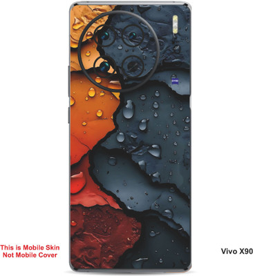 VYBE The Smart Choice Vivo X90 Art Embossed Mobile Skin(Gunmetal 16)
