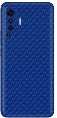 Vcare GadGets Vivo X50 Mobile Skin(Fiber Carbon Blue)