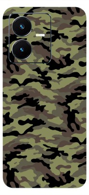 Pochanki Vivo Y22 Mobile Skin(Ultra Super Military Green Camouflage Skin With Matte Finish.)