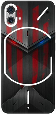 FCS Nothing Phone 1 Printed Back Skin: Red Magic Texture Mobile Skin(Red Magic Texture Skin)