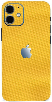 AsSkin Apple iPhone 12 Mini Mobile Skin(Real Yellow Carbon Skin With High Matte Finish)