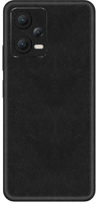 Vcare GadGets Black Leather Poco X5 5G Mobile Skin(Black)