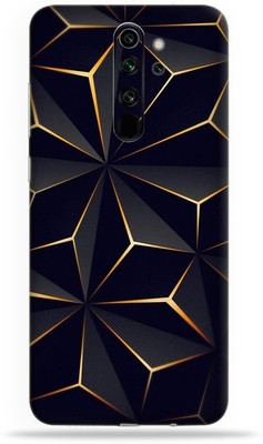 LAMHA Redmi Note 8 Pro Mobile Skin(Ultra Super Black Abstract Shape Skin With High Matte Finish.)