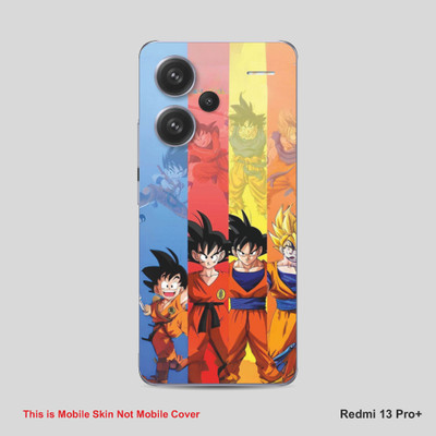 VYBE The Smart Choice Redmi 13 Pro Plus Goku Mobile Skin Mobile Skin(Cyan Blue, Red, Yellow A20)