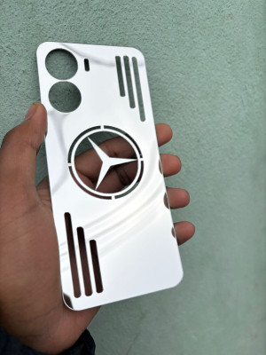 TWUAOP VIVO Y56 5G MIRROR BACK PANNEL ACRYLIC SHEET MERO STAR Mobile Skin(Silver)